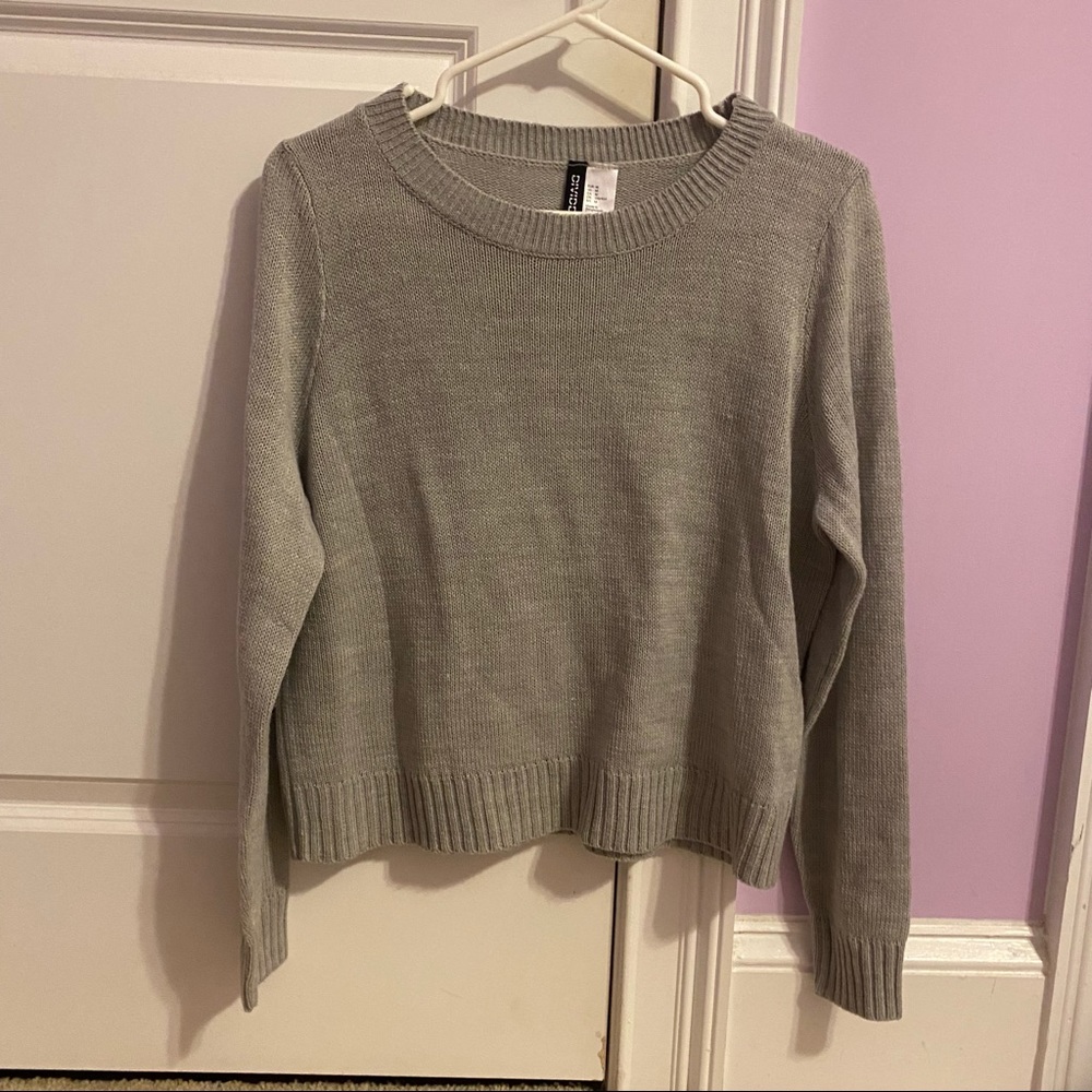 Cropped Gray Sweater